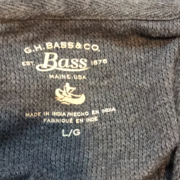 G.H. Bass & Co. Blue Thermal Hoodie - Men’s Large - Picture 4 of 6